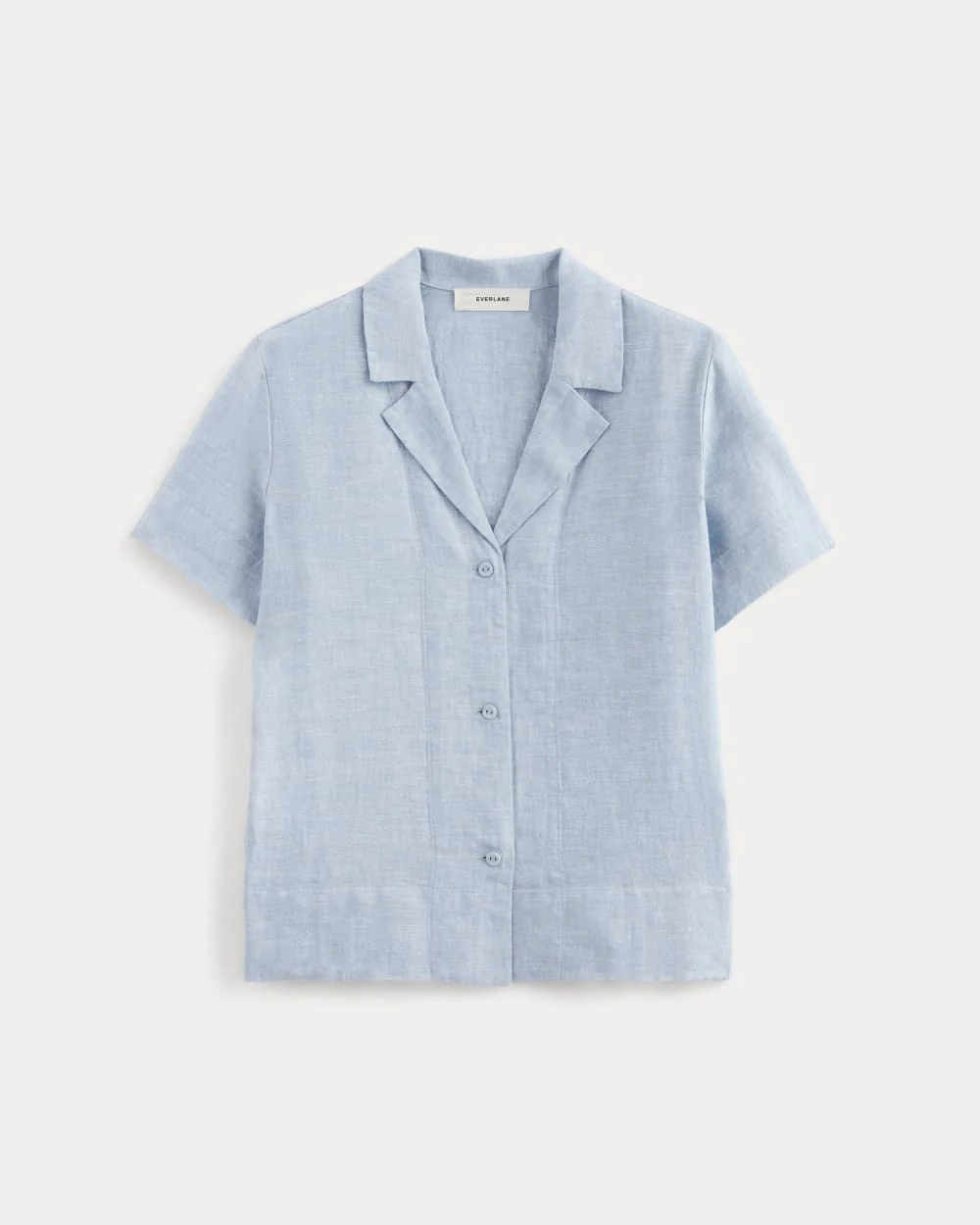 The Notch Shirt in Linen | Light Blue