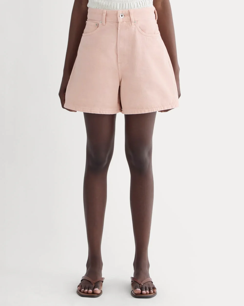 The A-Line Denim Short | Garment-Dyed Pink