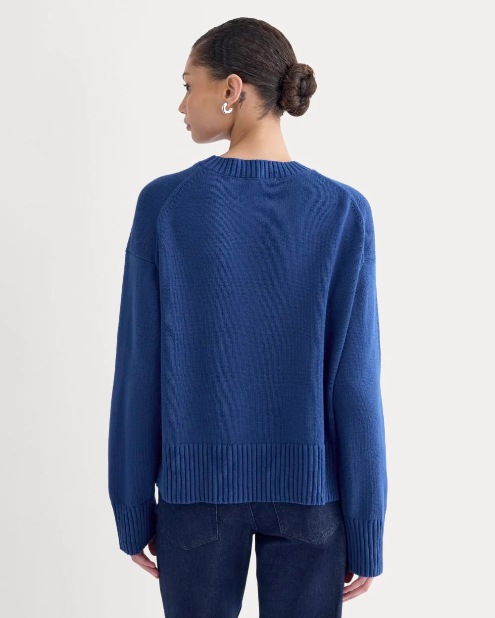 The Boxy Sweater in Everyday Cotton | Deep Lazuli Blue