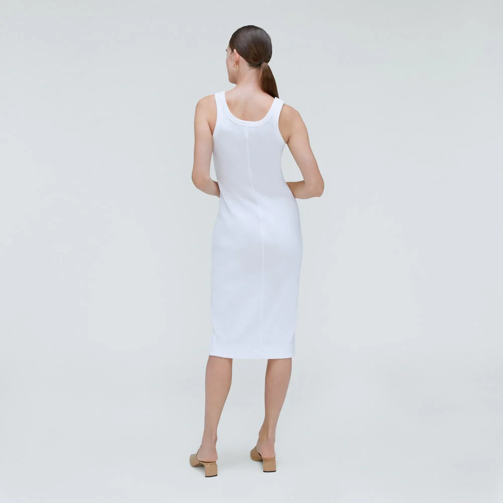 The ’90s Rib Dress | White