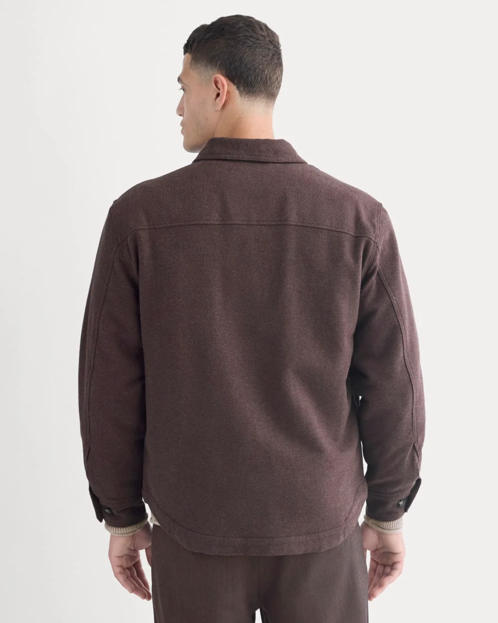 Heavyweight Waffle Twill Overshirt | Heather Earth Brown