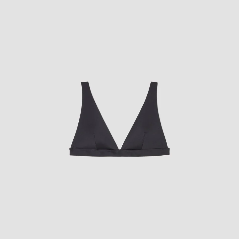 The ReNew Plunge Triangle Top | Black