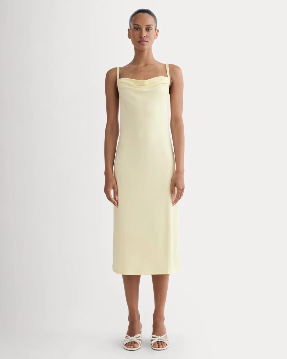 The Tank Midi Dress in Butterknit | Light Yellow