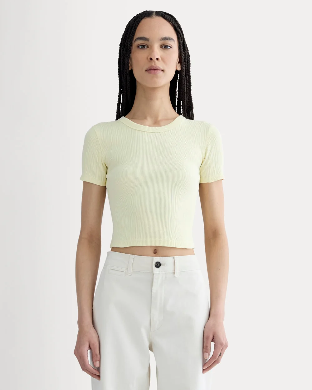 The ’90s Rib Tee | Light Yellow