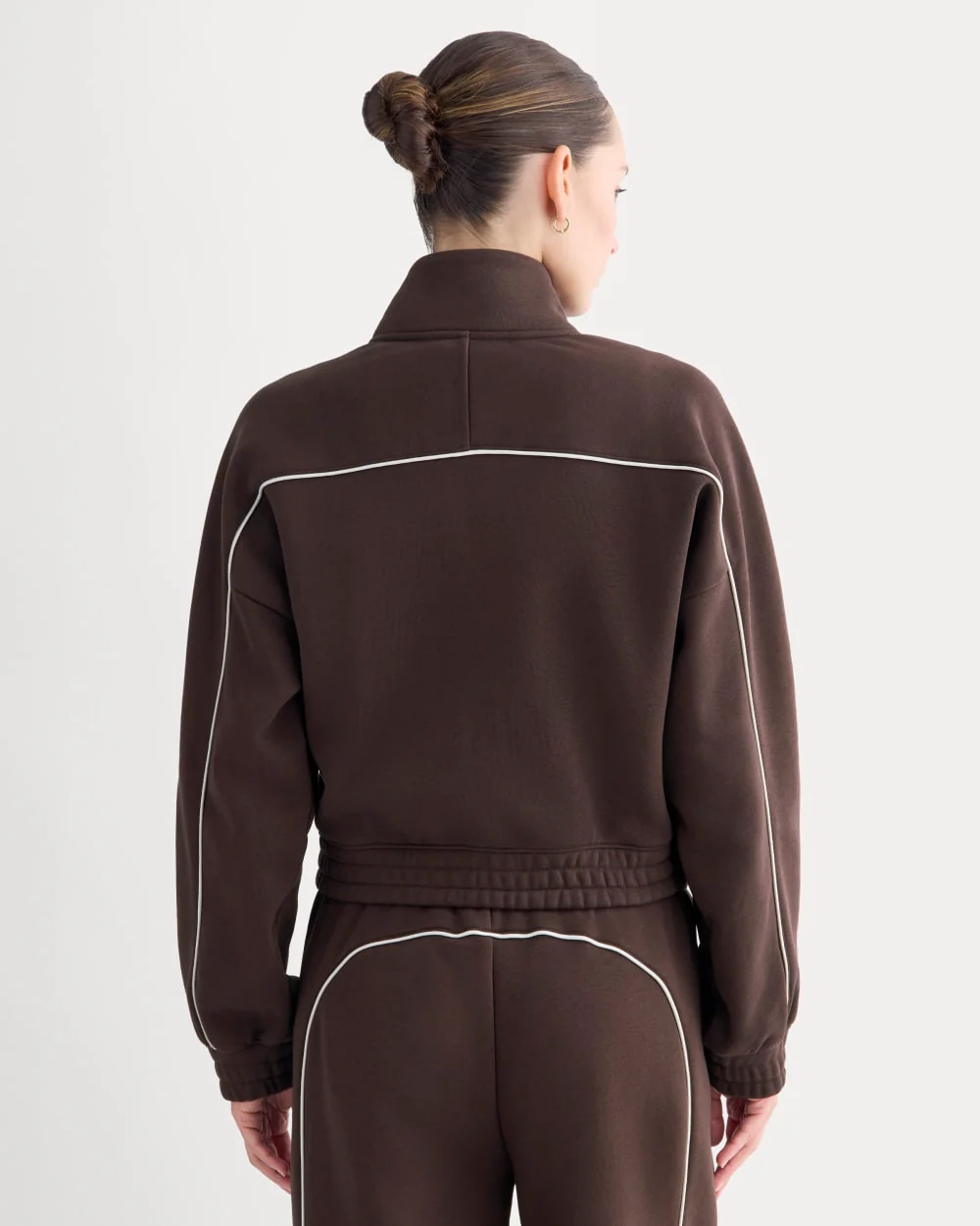 Luxe Fleece Track Jacket | Dark Chocolate