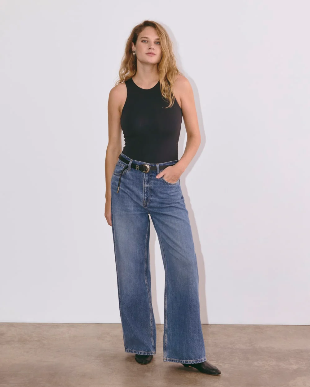 The Cutaway Tank Bodysuit | Black | Bikini