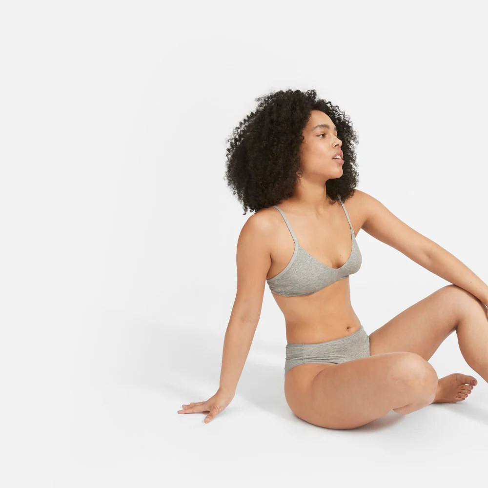 The Cotton Bralette |  Heathered Grey