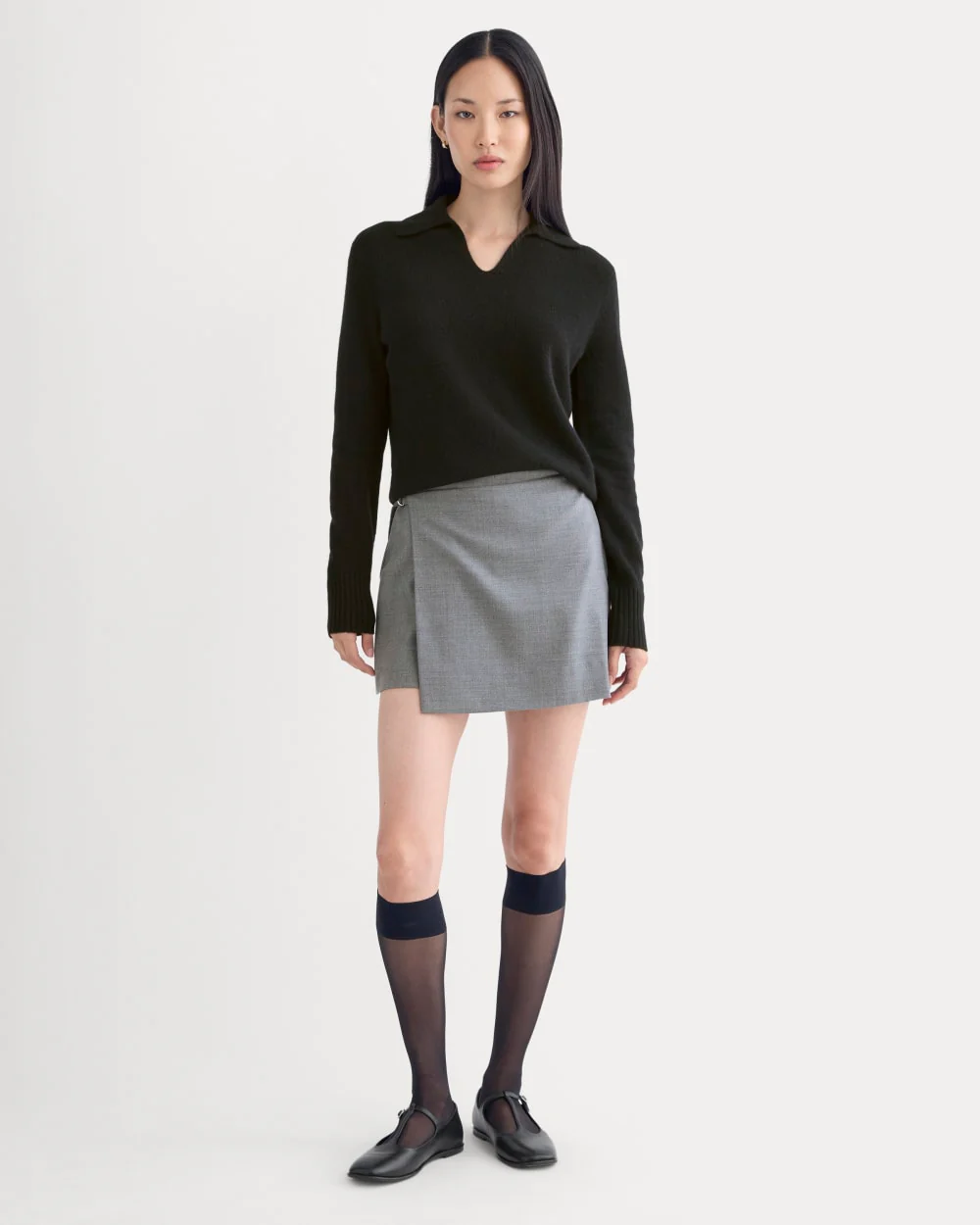 Cashmere Polo Sweater | Black