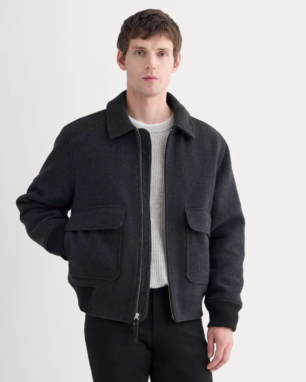 ReWool Flight Jacket | Heather Charcoal