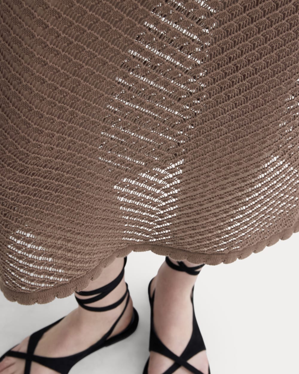 The Lace Knit Skirt | Mocha