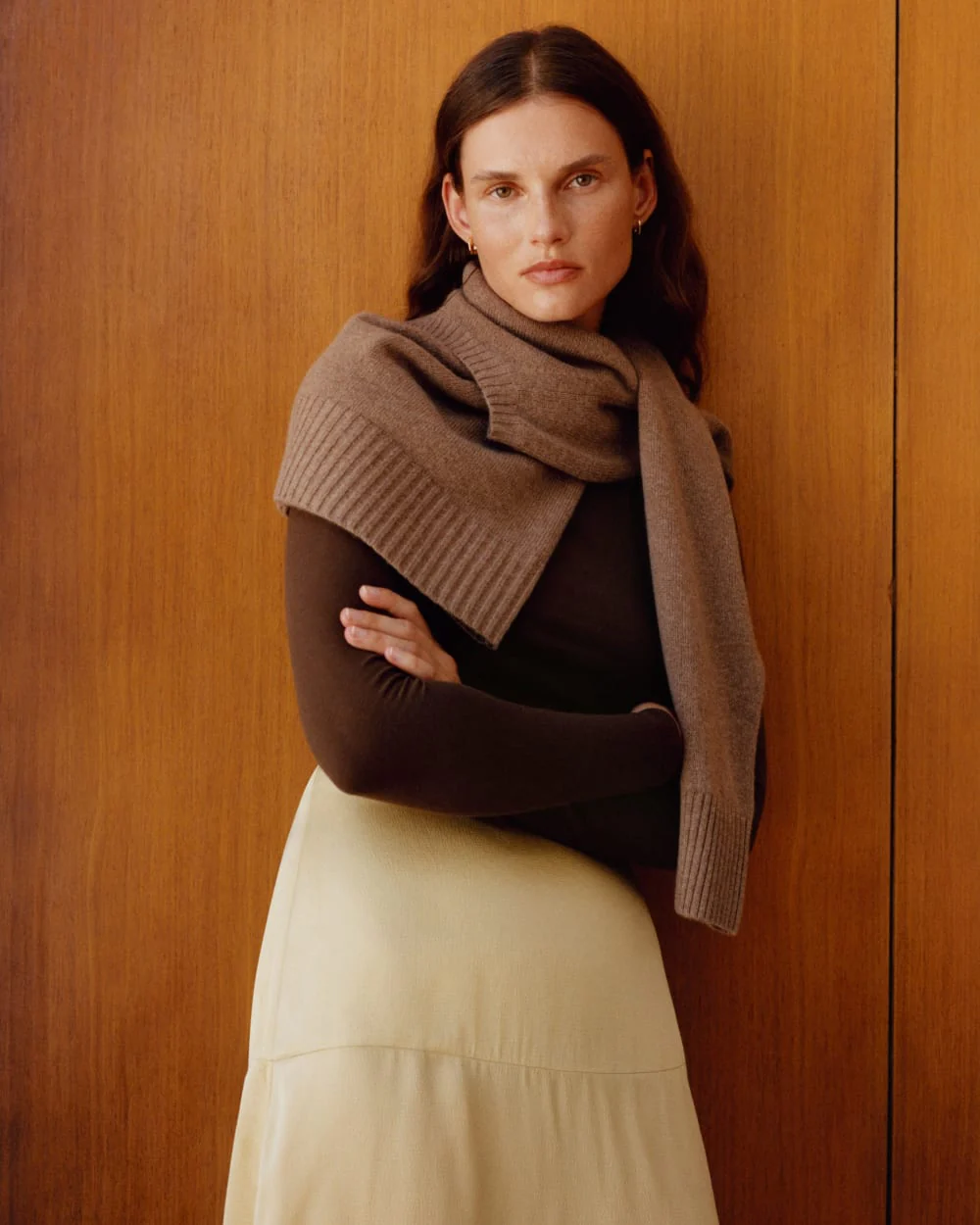 The Hammered Satin Slip Skirt | Raffia