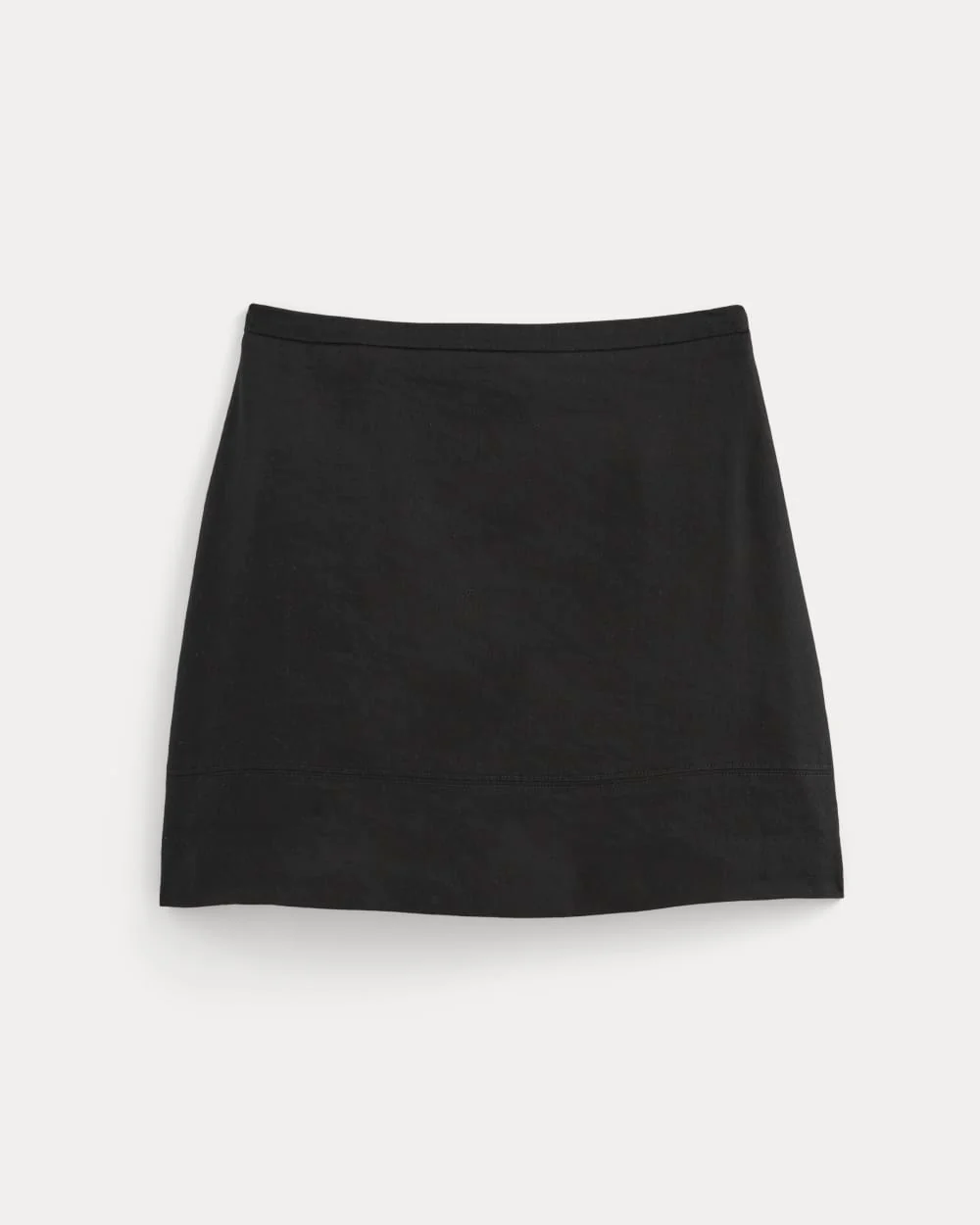 The Mini Skirt in Stretch Linen | Black