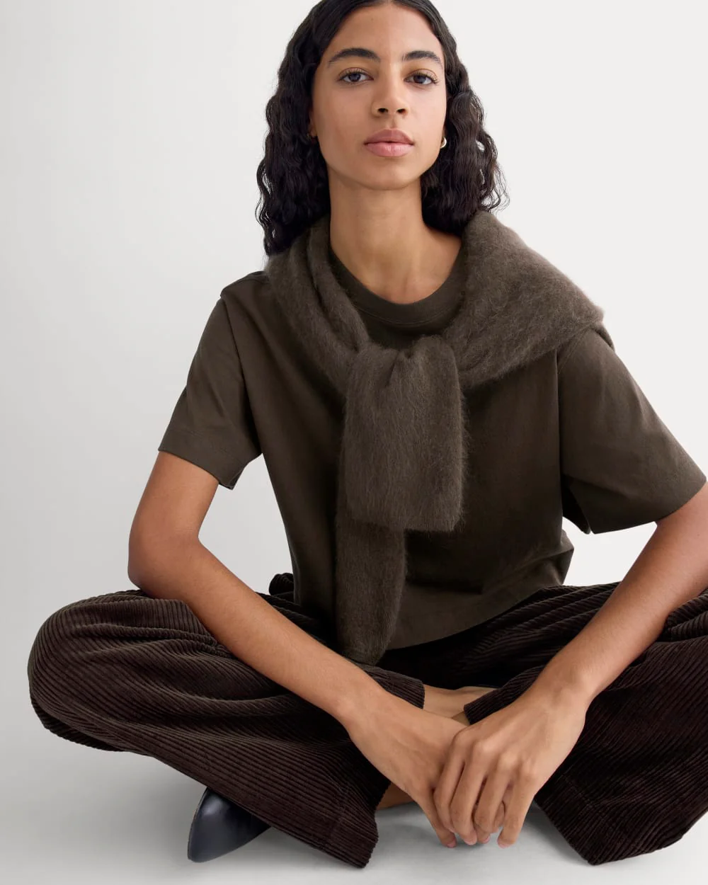 The Premium Weight Cropped Tee | Coffee Bean