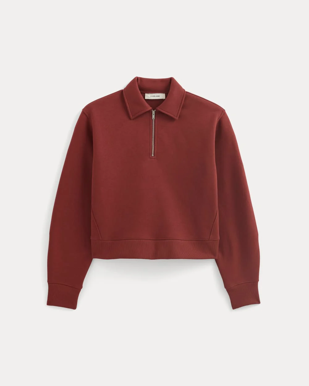 Luxe Fleece Zip Polo | Merlot