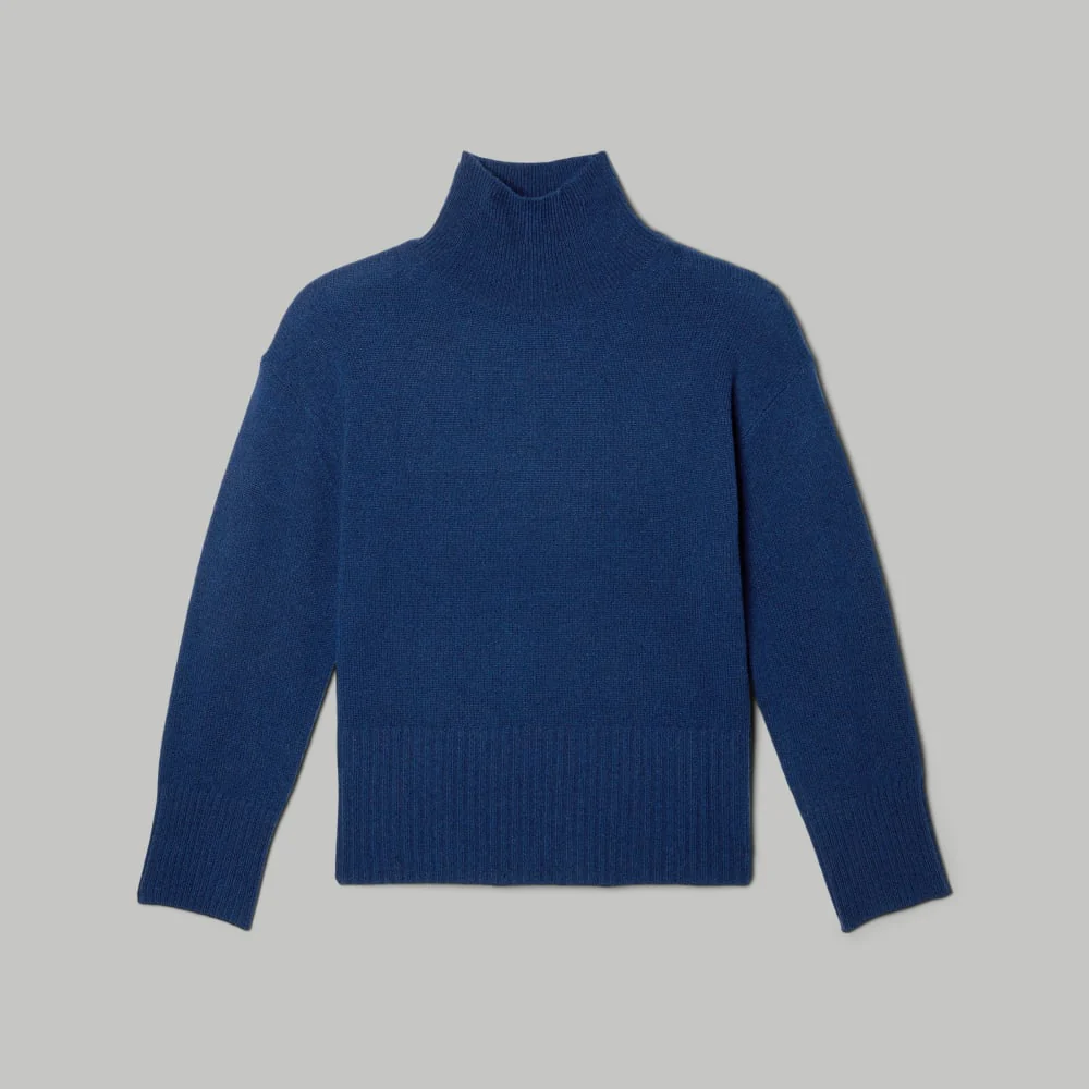 The Cashmere Oversized Turtleneck | Bright Navy