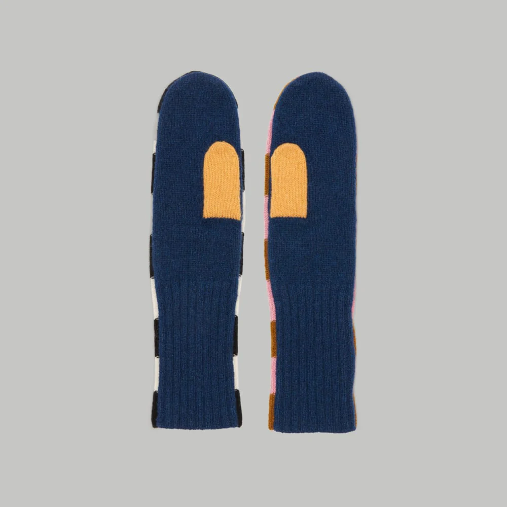The Cashmere Mittens | Multi Stripe