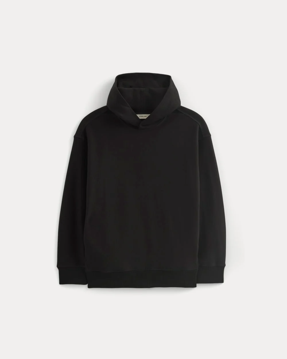 Twill Terry Jacquard Hoodie | Black