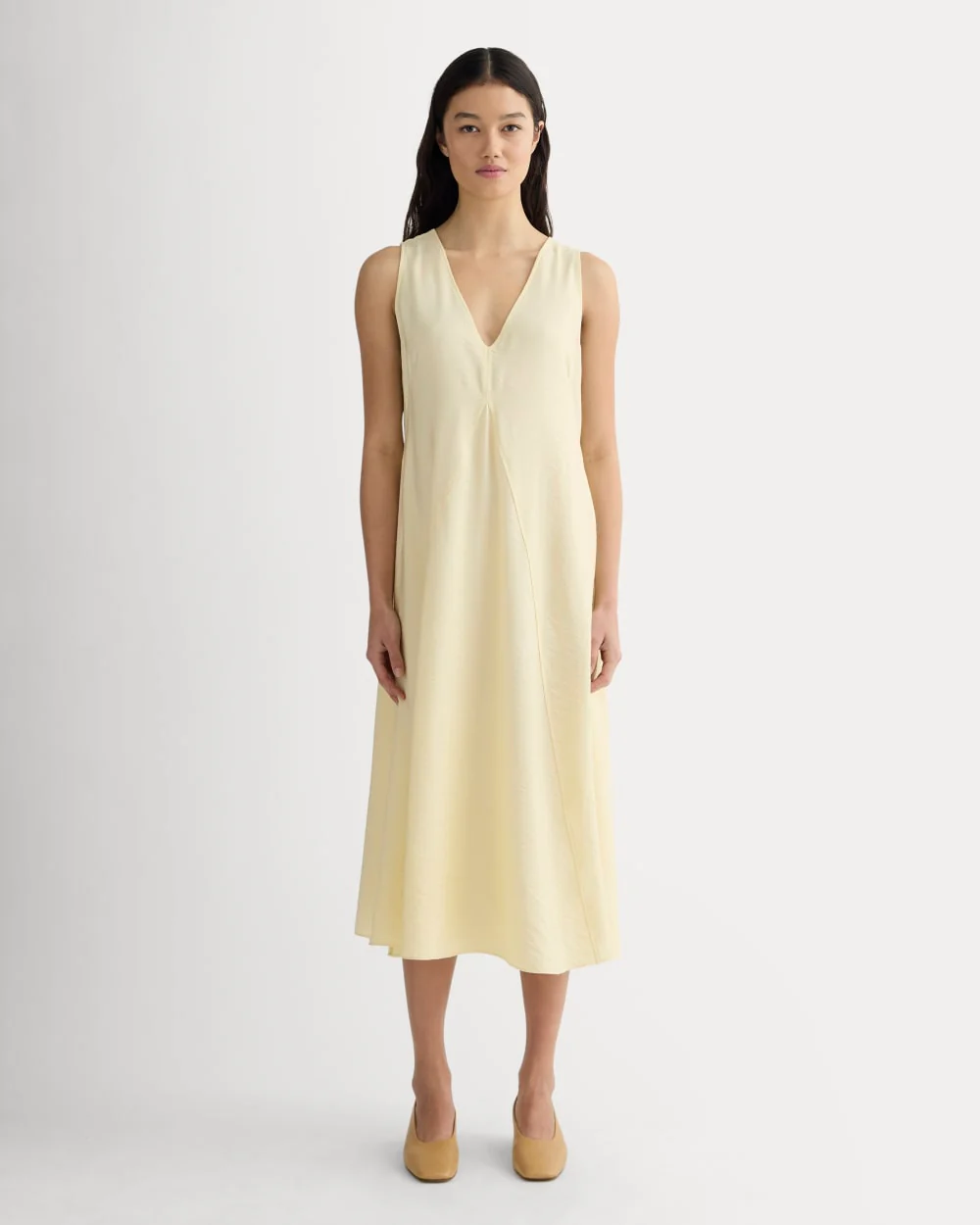 The V-Neck Dress in SoftLuxe | Banana Crepe