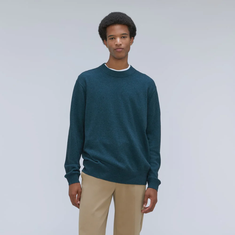 The Merino-Blend Crewneck Sweater | Deep Teal