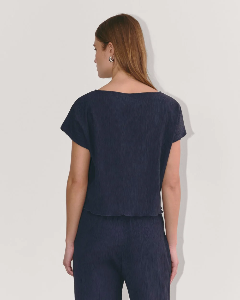 The Crinkle Top | Navy
