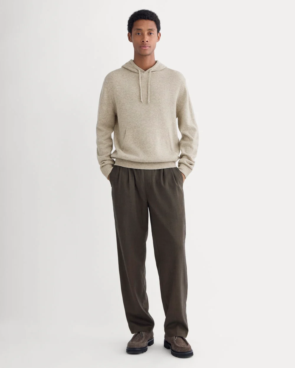 The Felted Merino Hoodie | Heather Gravel