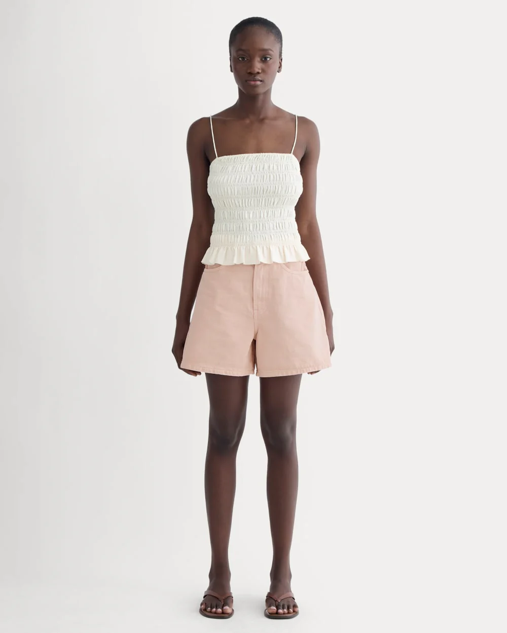 The A-Line Denim Short | Garment-Dyed Pink