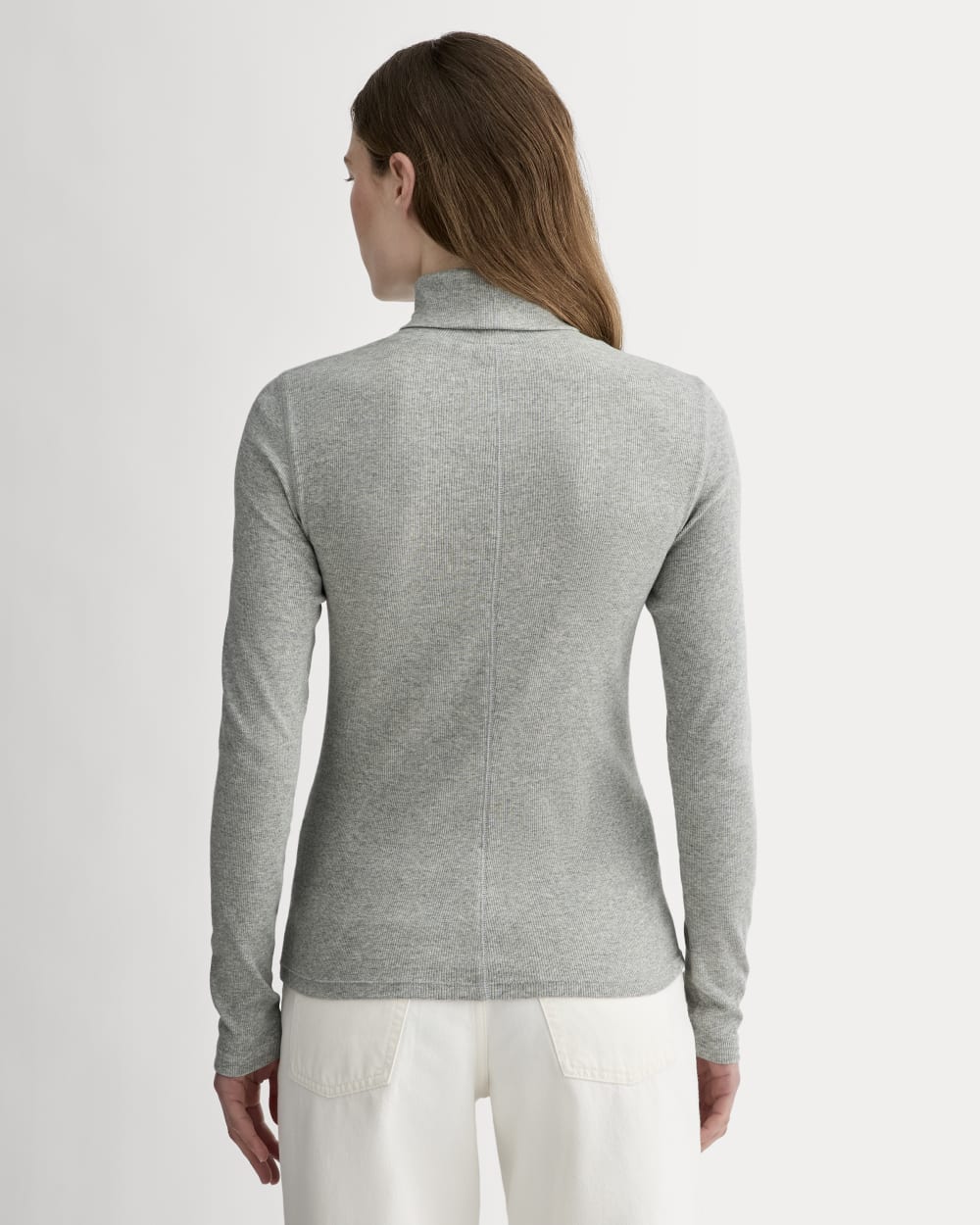 The Luxe Rib Turtleneck | Washed Heathered Grey