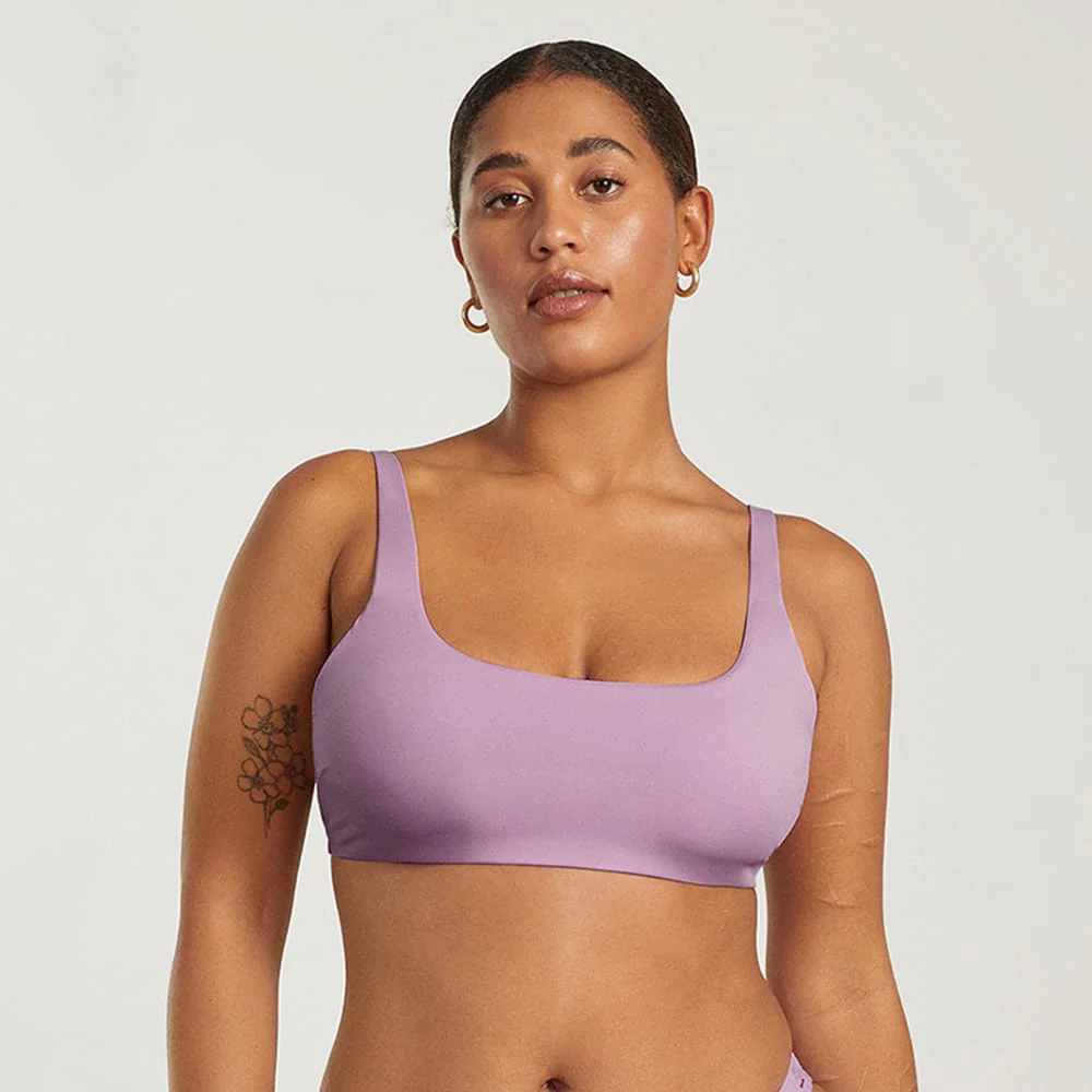 The Square-Neck Bikini Top | Lilac