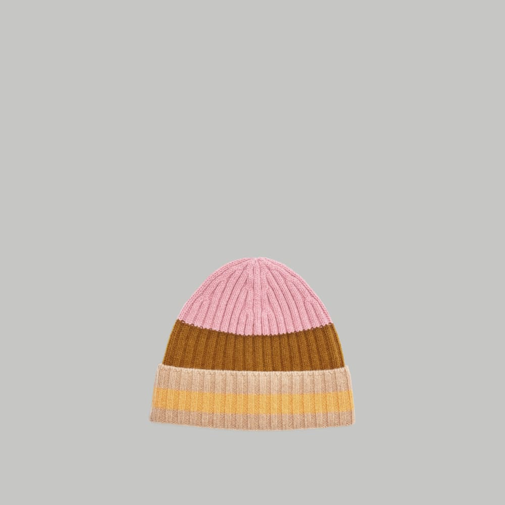 The Cashmere Beanie | Tapenade Multi Stripe