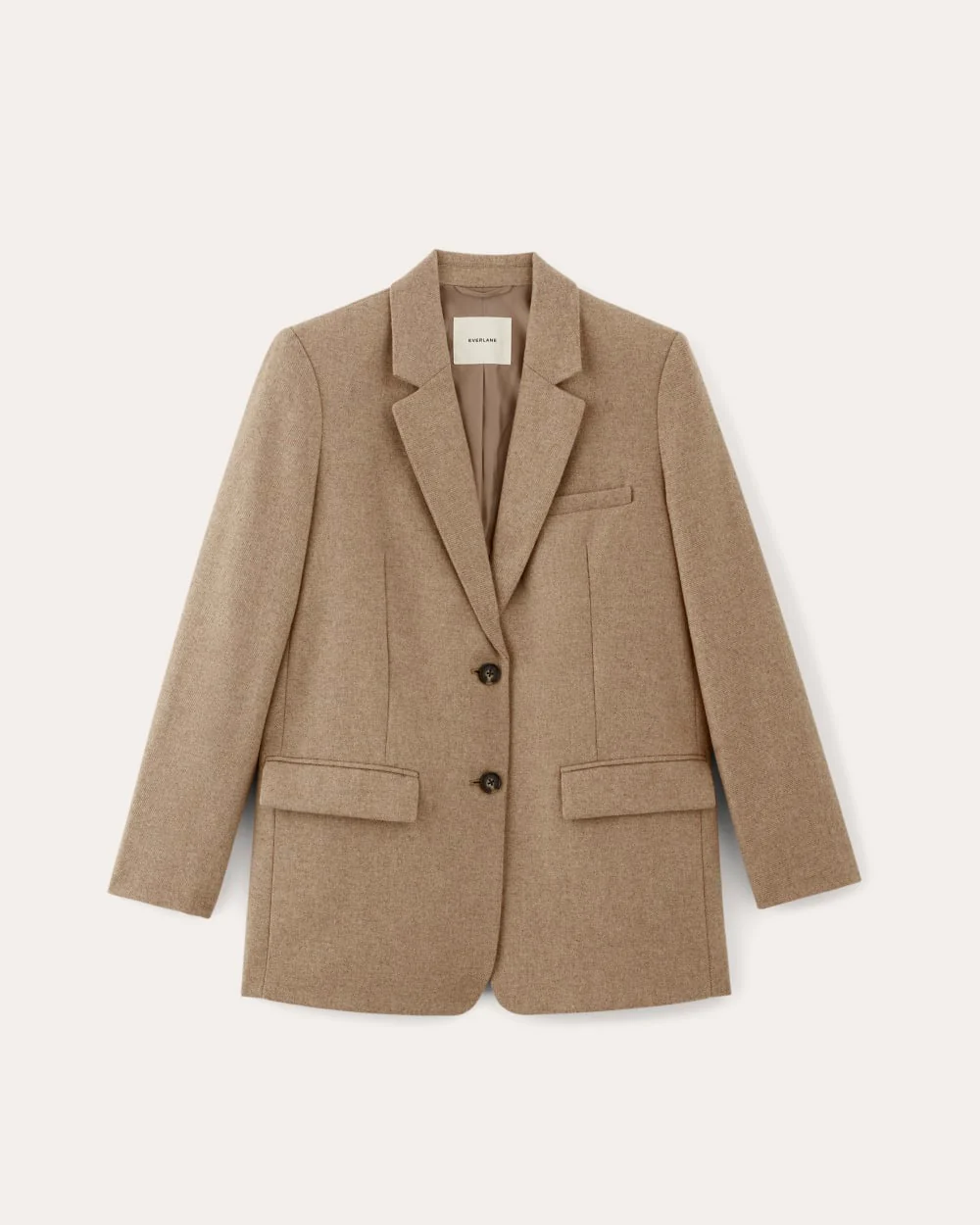 The Oversized Blazer in Wool | Beige Twill