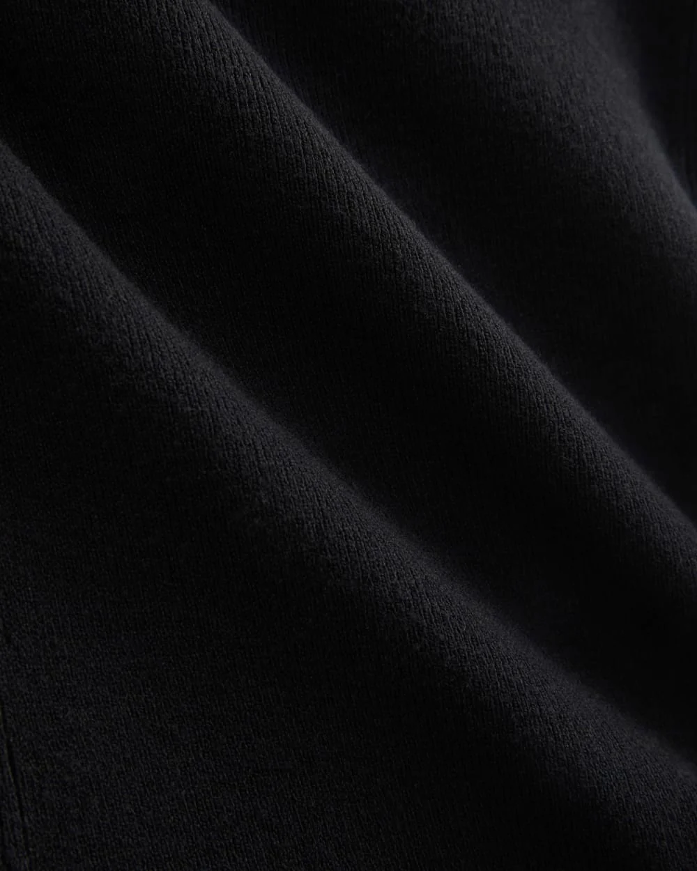 Knit Square-Neck Midi Dress | Black