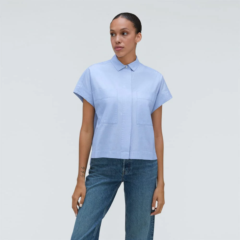 The Short-Sleeve Box Shirt | Slate Blue