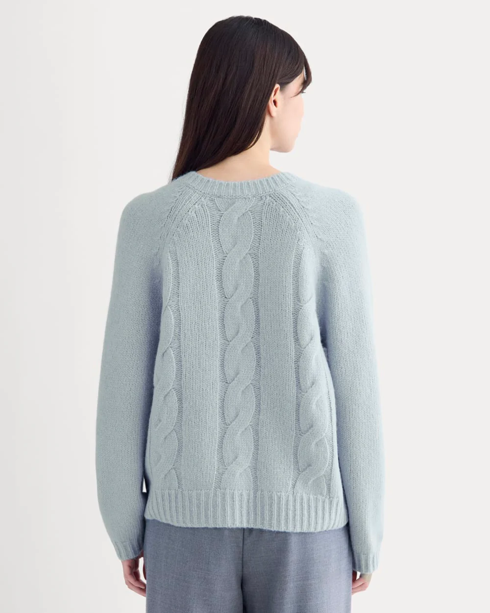 Cloud Cable V-Neck Sweater | Forever Blue