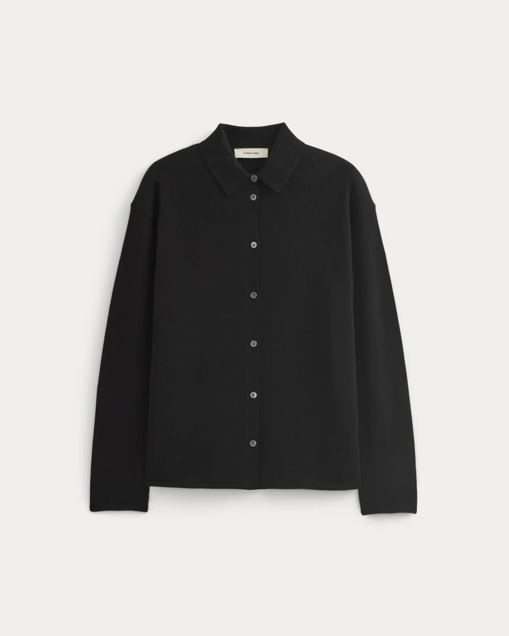 Cashmere Button-Up Shirt | Black
