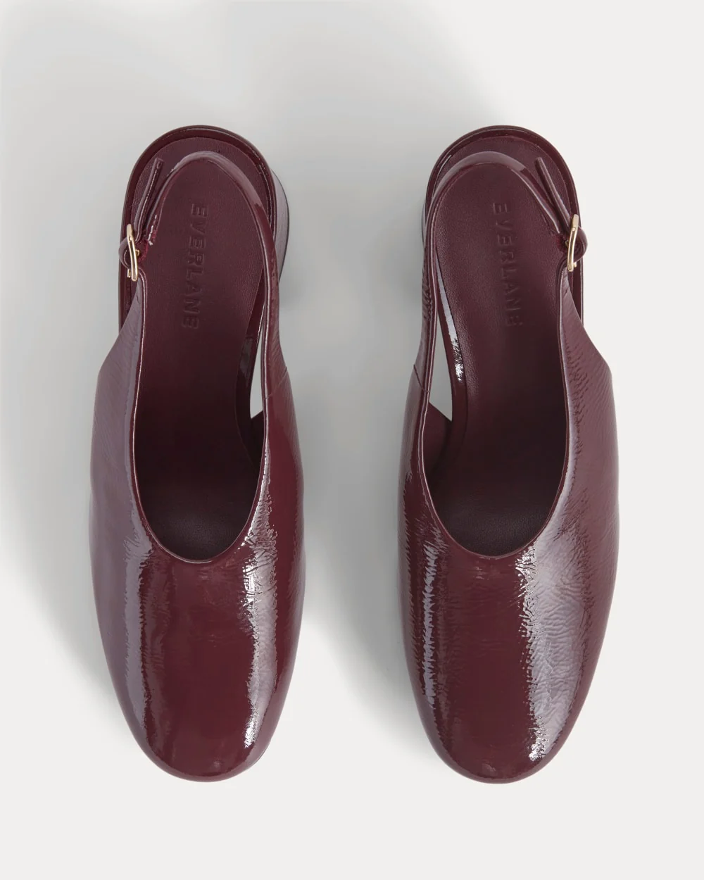 Curved Slingback Heel | Burgundy