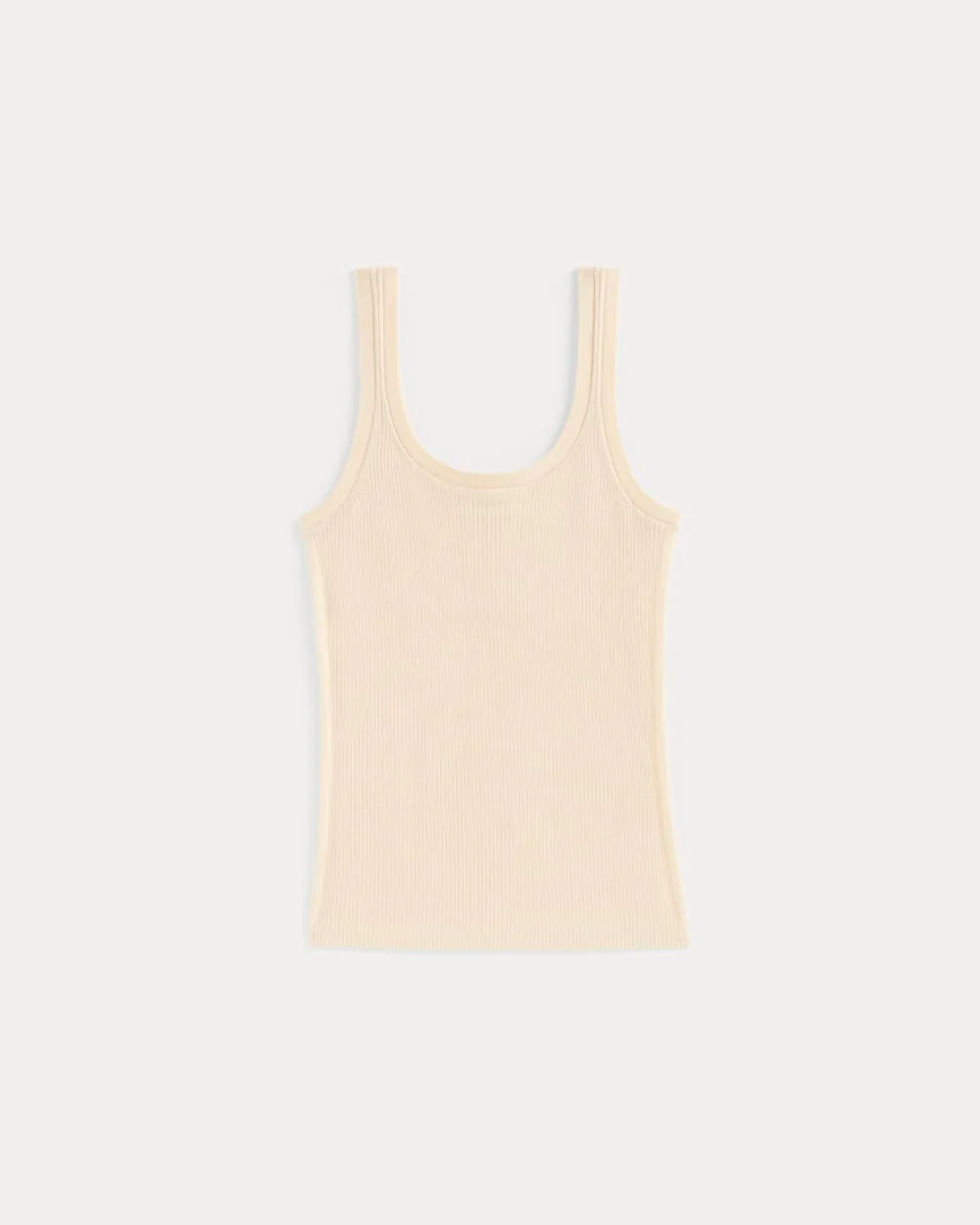 The Light Ribbed Cami in Ultrasoft Merino | Parchment