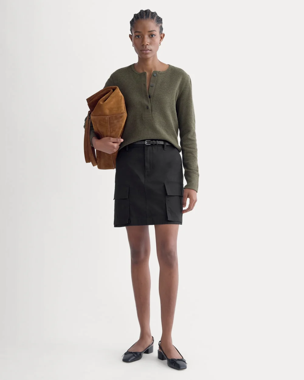 Boxy Henley in Cozy Waffle | Heather Beech