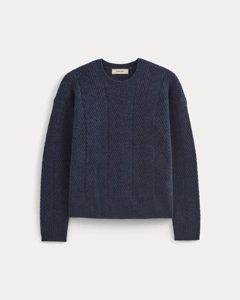 Cashmere Herringbone Sweater | Indigo