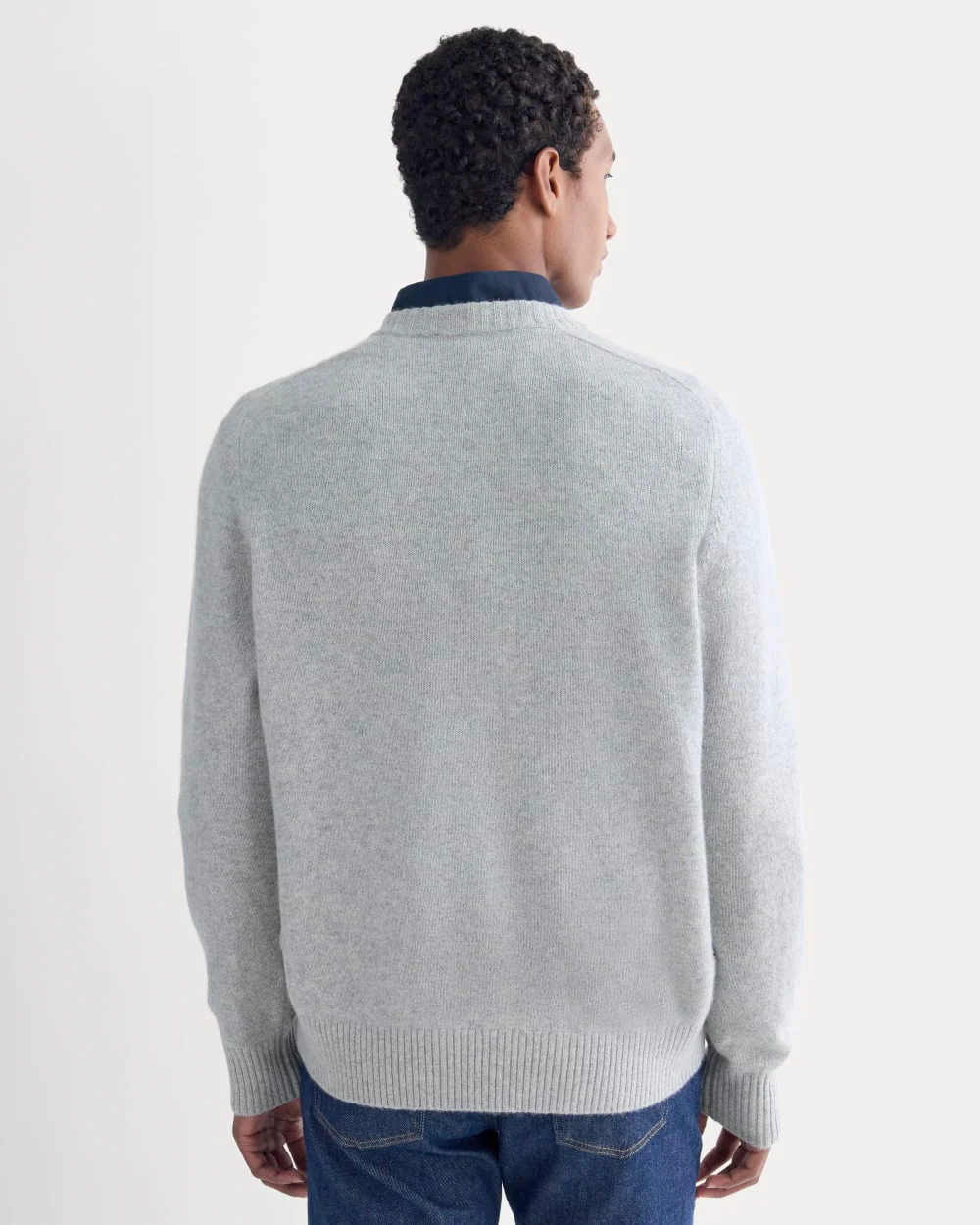 Midweight Cashmere Crew |  Heathered Grey