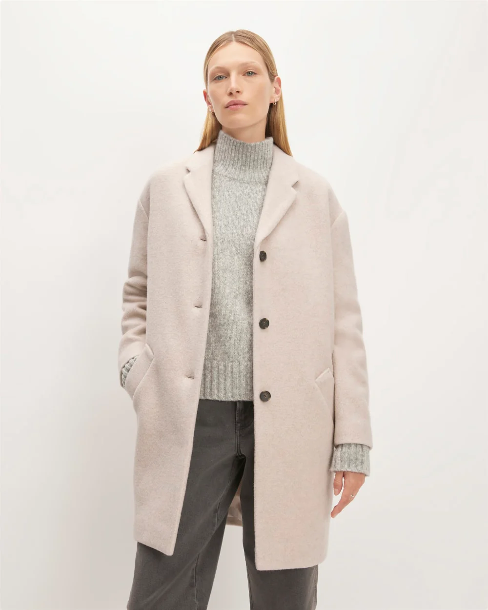The Italian ReWool® Cocoon Coat | Oat