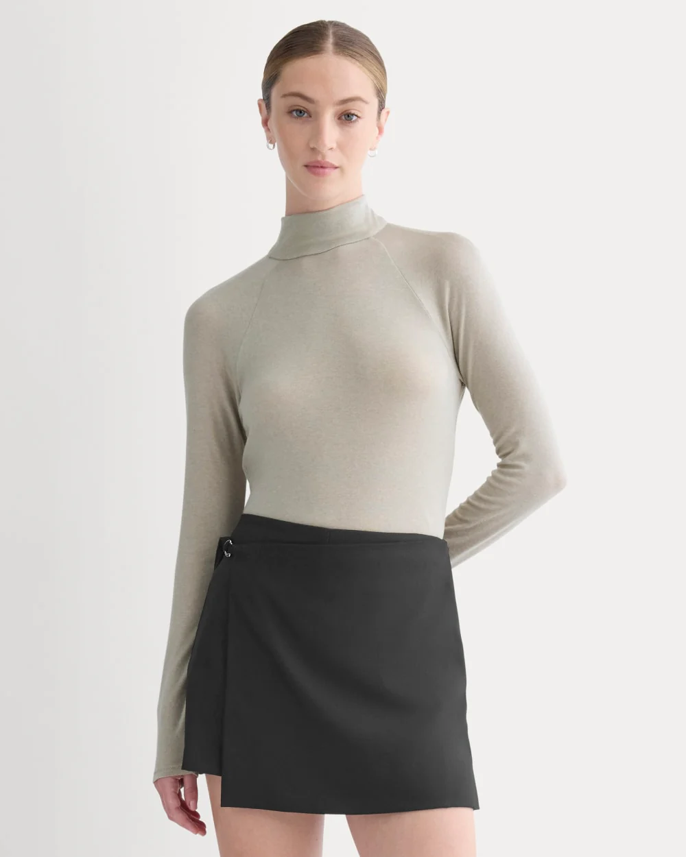 Tie-Neck Top in Butterluxe | Heather Wheat