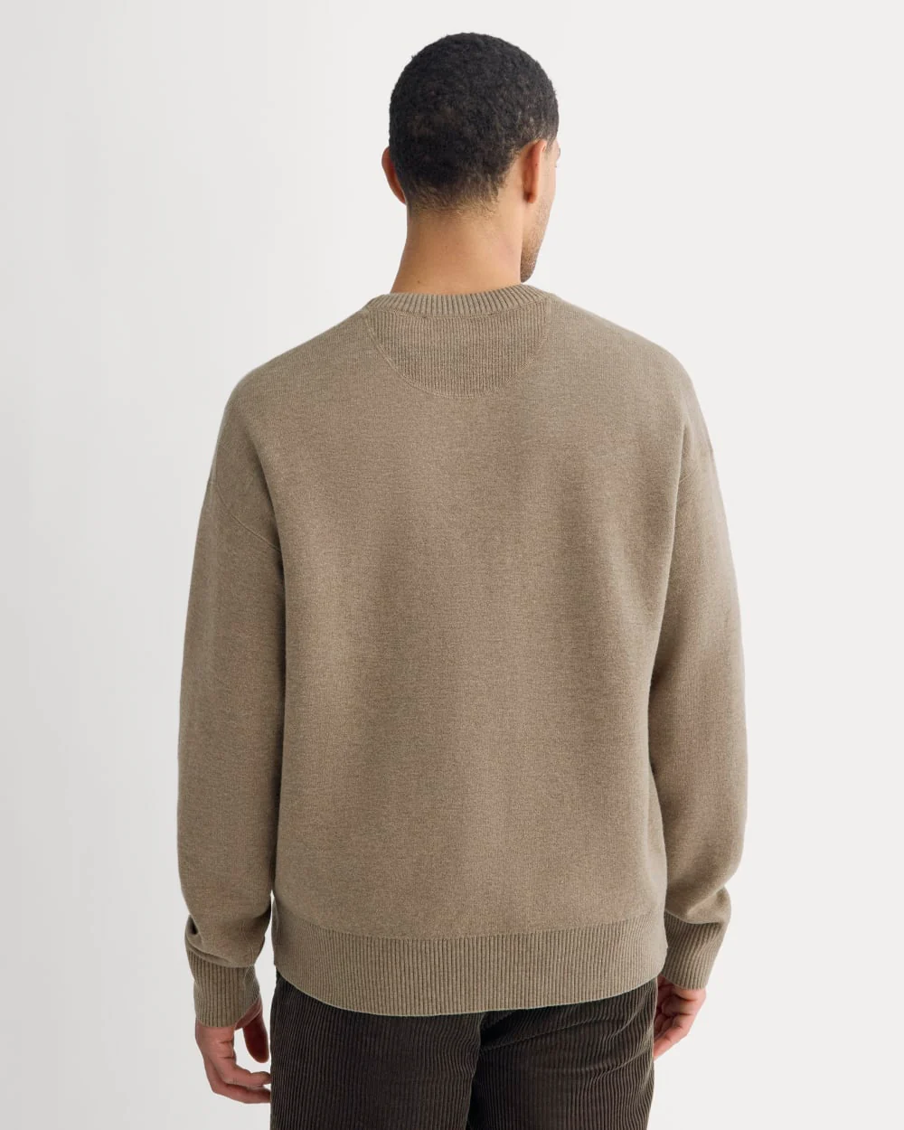 Luxe Merino Double-Knit Sweater | Taupe Melange