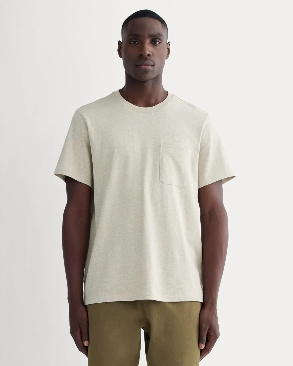 The Premium-Weight Pocket Tee | Uniform | Heather Oatmeal