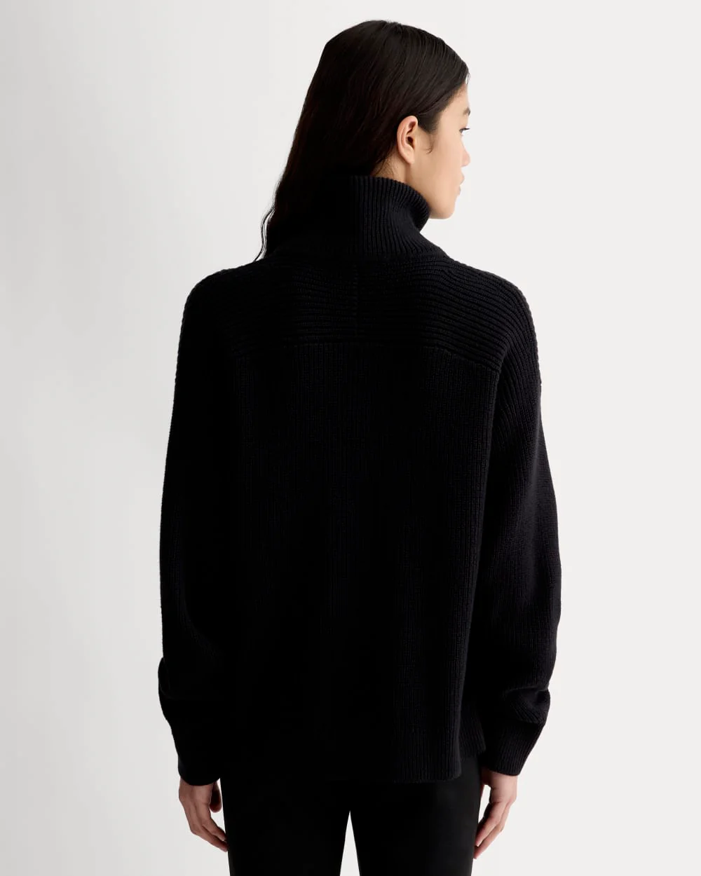 The Half-Zip in Everyday Cotton | Black