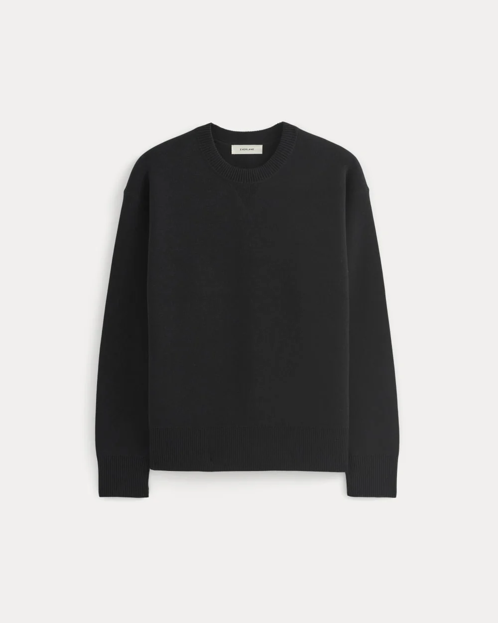 Luxe Merino Double-Knit Sweater |  Black