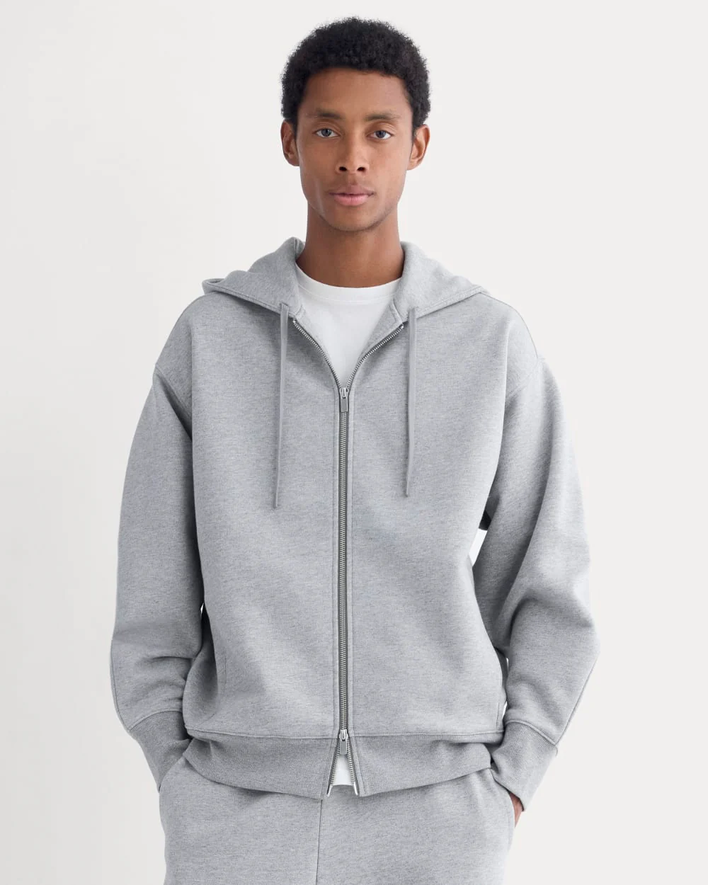 Luxe Fleece Full-Zip Hoodie | Vintage Heather Grey