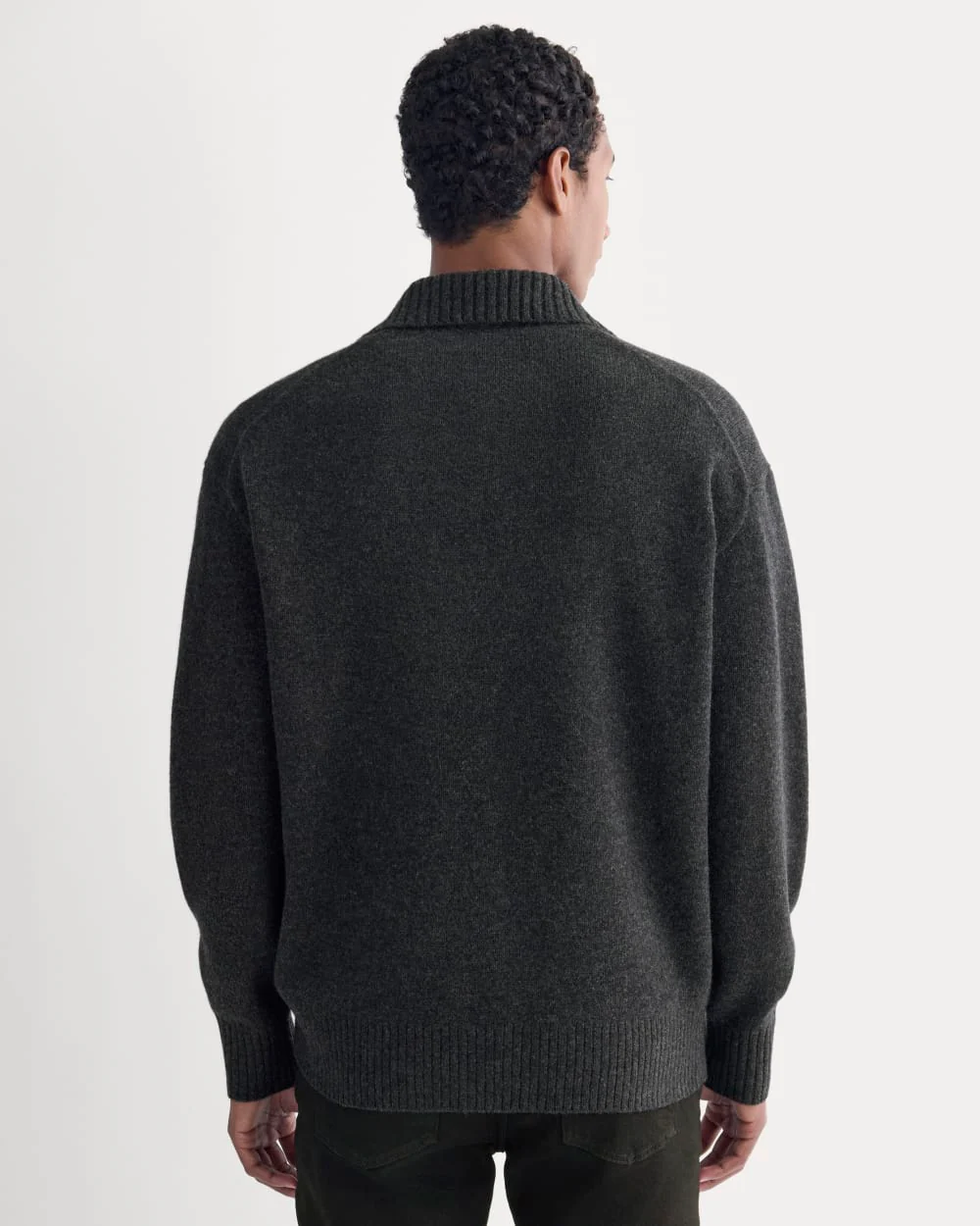 Luxe Merino Quarter-Zip Pullover | Heathered Black