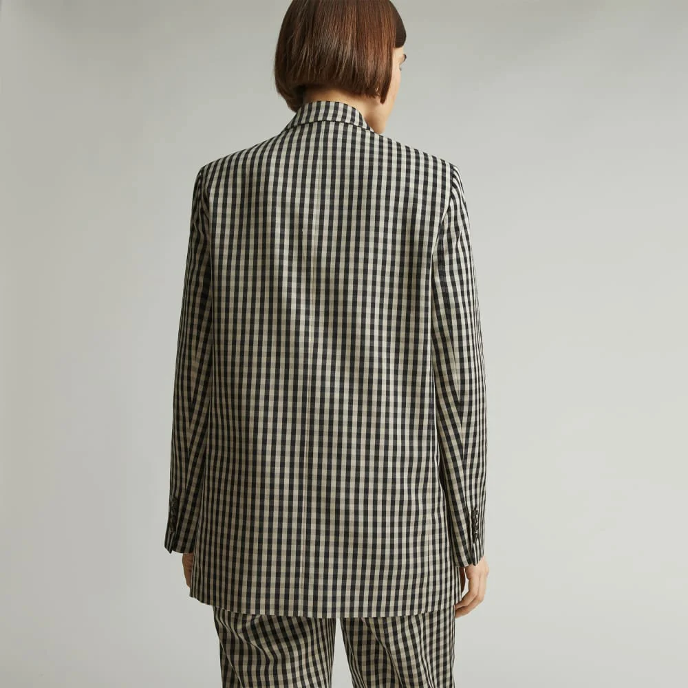 The Oversized Blazer in Buttersmooth | Khaki / Black