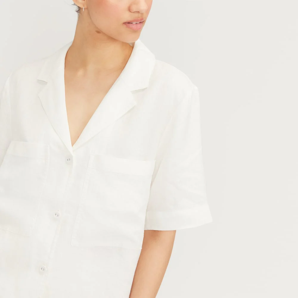 The Linen Workwear Shirt | White