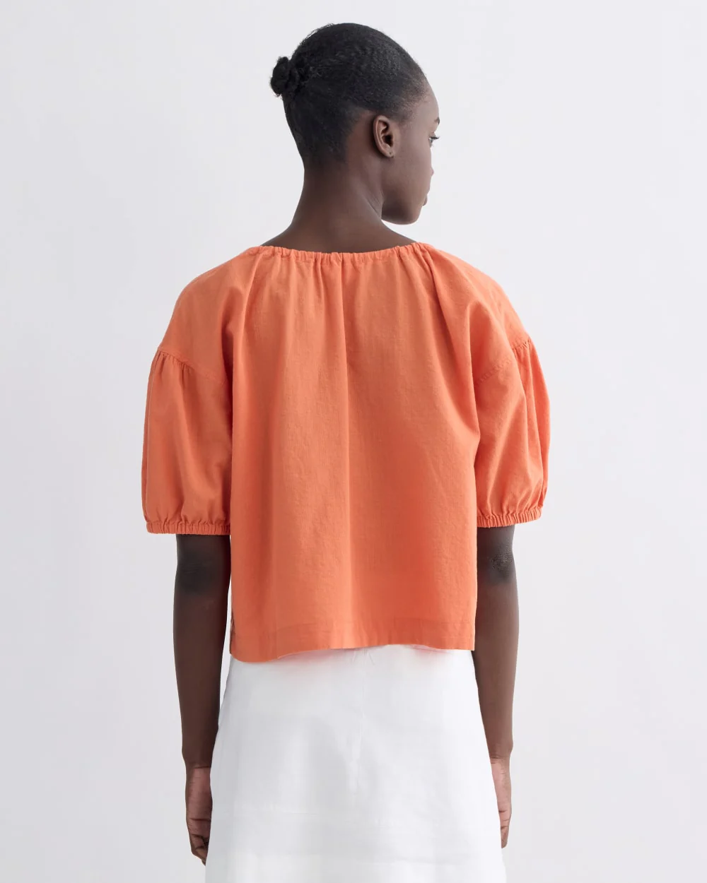 The Gauze Button-Up | Soft Orange